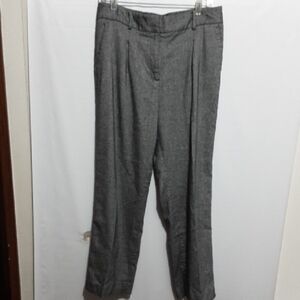 TALBOTS BRISTOL Gray Gun Metal Wide-Leg Trousers
